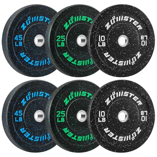 2-inch Bumper Weight Plate Olympic Plate Hi-Temp Bumper Weight Plate with Steel Insert Strength Training Weight Lifting Plate-ODOR-FREE | NOISE-REDUCING | ABSORB IMPACT - size: 160LB Bumper Weight Plate Set