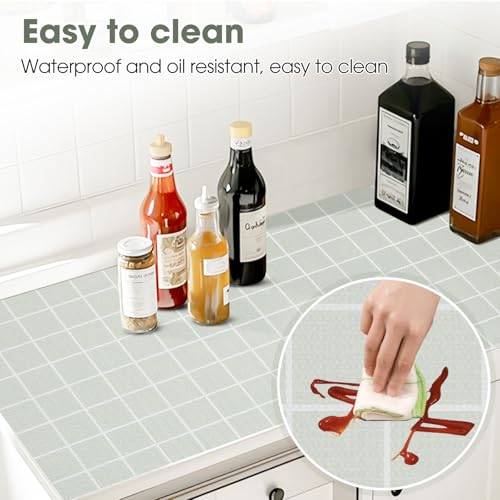 Drawer and Shelf Liner, Non-Slip Kitchen Cabinet Liners Non-Adhesive Thick Strong Grip Waterproof Washable Mats Protect Dresser Shelves Cupboard Bathroom Cabinets, Light Green, 12 in X 10 FT - color: Light Green, size: 11.8"W x 118"L