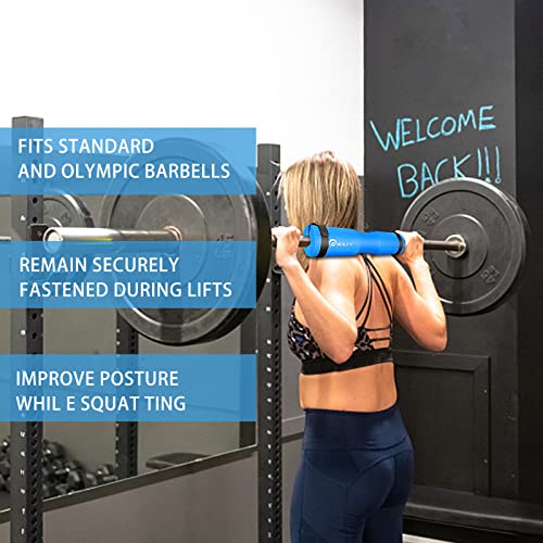NEALFIT Barbell Pad Squat Pad for Squats—Squat Bar Pad—Great for Weightlifting,Lunges and Hip Thrusts—Foam Sponge Pad—Fit Standard and Olympic Bars Perfectly - color: Blue