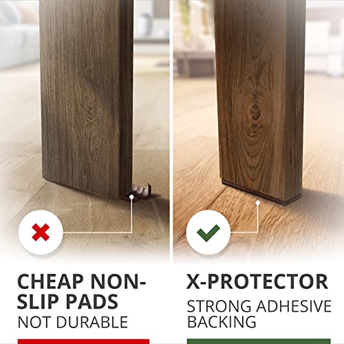 X-PROTECTOR Non-Slip Furniture Pads 8PCS 1.5”x5” Rubber Furniture Grippers | Self-Adhesive Floor Protectors Grips for Furniture Feet - Non Skid Furniture Pad Floor Protectors - Keep Furniture in Place! - size: 1.5 x 5 inch 8 Rectangular