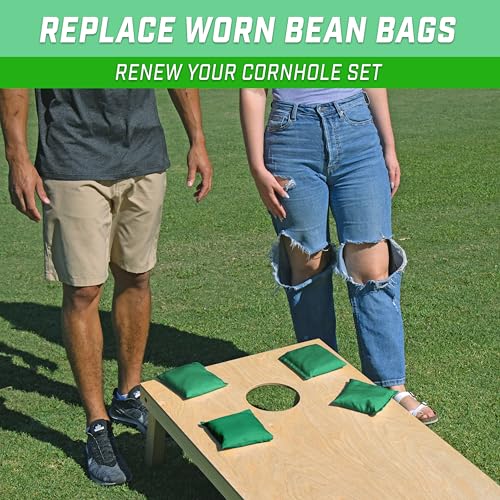 GoSports Classic Cornhole Bean Bags Set of 4-16 Colors Available - Regulation All Weather, Mix and Match - color: Dark Green