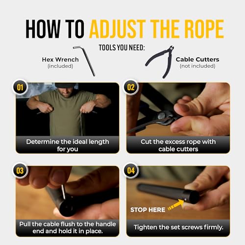 GODROP Jump Rope - Adjustable Speed Jump Rope - 2x Steel Coated Ropes, Carrying Case - Aluminum Anti Slip Handles with Double Ball Bearings for Double Unders, CrossFit, Boxing & Home Workout for Men & Women - color: Black
