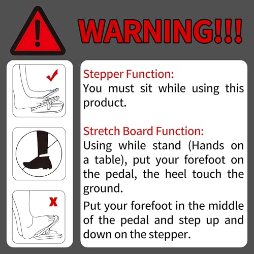 Foldable Leg Exerciser: Portable Foot Pedal Exerciser for Seniors Under Desk Foot Pedal Exerciser Stepper Exercise for Leg Muscles Relieves Varicose Veins Physical Therapy Aid