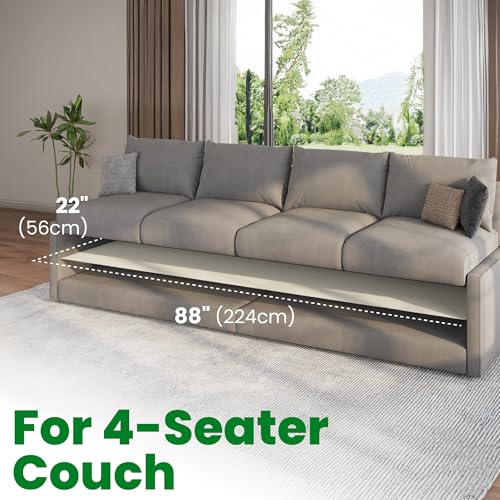 ECOHomes Non Slip Couch Cushion Grip Pad (4 Seater 22" By 88") | Keep Sofa Cushions from Sliding, Couch Cushion Pads, Anti Slip, Sofa & Patio Grips, Mattress Gripper Stopper, Prevent Sliding - size: 4 Seater (22" By 88")