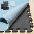 BXI Soundproof Interlocking Rug Pad 16 Pcs, 11x 11 x 0.4 inches Non Slip Rug Pads, High Density Noise Reduction Puzzle Felt Carpet Padding, Rug Mat Protects and Adds Cushion for Hardwood Floor - size: 16 Pcs
