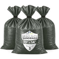 Heavy Duty Sand Bags Pack of 3, Army Green Empty Sandbags with Built-In Ties, Woven Polypropylene UV Protection 1600 Hours, Fillable Sand Bags for Flood Control, Weight, 10x14 inches, 15 Pounds Volume - size: 10"W x 14"L, style: Pack of 3