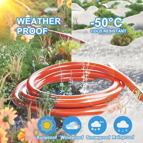 HUANCHAIN 12/3 Gauge Heavy Duty Outdoor Extension Cord 100 ft Waterproof with Lighted end, Flexible Cold-Resistant 3 Prong Electric Cord Outside, 15Amp 1875W 12AWG SJTW, Orange, ETL - color: Orange, size: 100FT