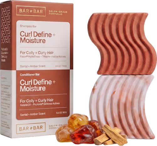 Curl Define + Moisture Shampoo & Conditioner Set Santal & Amber | Curl Define + Moisture shampoo & conditioner set with Santal & Amber for curly, coily hair. 3.5 oz each.