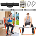 DASKING Detachable Resistance Bands Bar 30"/35.4"/38.5" Length Max Load 500LBS for Home Gym Full Body Workout Fitness Bar - style: Total Length:98cm/38.5"