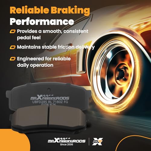 maXpeedingrods D606 Rear Ceramic Brake Pad Set for Lexus GX460 2010-2021 | for GX470 2003-2009, LX450 1996-1997, for Toyota 4Runner 2003-2021, FJ Cruiser 2007-2014, Land Cruiser 1993-1999, Sequoia - size: D606&P-606
