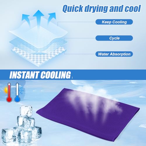 4 Pack Cooling Towels for Neck and Face, Hot Weather Neck Wrap Coolers for Gym Yoga Workout Sweat Towel(Y-4PACK-04) - color: Y-4pack-04