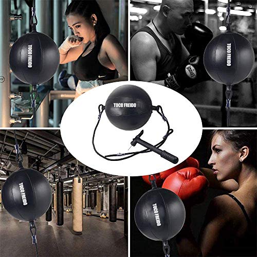 TOCO FREIDO Double End Punching Ball, Speed Bag with Difficulty Levels Boxing Reflex Ball with Headband, Perfect for Reaction, Agility, and Hand Eye Coordination Training - color: 3 reflex ball