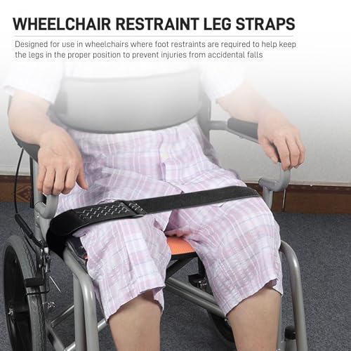1PCS Wheelchair Thigh Leg Strap, Wheelchair Strap Seat Belt Leg Support Strap for Elderly Dementia Paralysis Parkinson's (1) - size: 1PCS No Handle