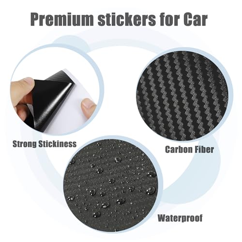 TOMALL 4pcs Car Door Anti Kick Pads Stickers Compatible with Honda 10th Gen Accord 2018+ Door Anti-Scratch Guards Protector Carbon Fiber Interior Modification Film Decals Trim Decor (Carbon Fiber)