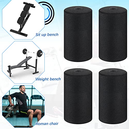 Deekin 4 Pcs Foam Foot Pad Rollers Buffer Tube Cover for Exercise Machine Home Gym Equipment Replacement Pads for Leg Extension Weight Bench Inversion Table(1 x 3.54 x 7.1 Inches) - size: 1 x 3.54 x 7.1"