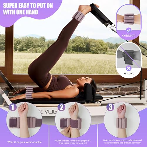 BECOJADDE Ankle Weights Set of 2 (1 lb/2 lb Each) for Women Men Adjustable Wrist Bracelet for Home Gym Weighted Bangles Wristbands Leg Arm Weights for Walking Swimming Running Pilates Yoga Gym - color: Rose Pink, size: 4 Lb Pair (2 Lb Each)