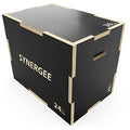 Synergee 3 in 1 Plyo Box – Wood and Soft Plyo Sizes 20/18/16 16/14/12 - color: Non-Slip - 30/24/20
