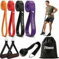 Resistance Bands Set for Working Out, 5 Levels (15-85 lbs) with Handles, Door Anchor, Storage Bag - Latex Fitness Bands for Home Gym, Strength Training, Physical Therapy, Muscle Toning for Men & Women