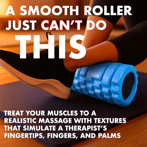 321 Strong Foam Roller - Medium Density Deep Tissue Massager for Muscle Massage and Myofascial Trigger Point Release, with 4K eBook - color: Aqua