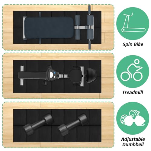 Molain Walking Pad Mat, Foldable Treadmill Mat for Hardwood Floors & Exercise Equipment- 68x24 Inch Non-Slip Gym Floor Protection, Shock Absorption for Carpet & Home Workout - size: 0.4CM