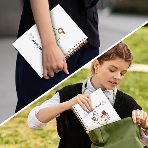 OJMFHEGEE Phlebotomy Phlebotomist Gifts Spiral Notebook 5.5x8.3 in, Funny Goose Phlebotomy Nurse Medical Hardcover Notebook Journal Gifts for Work Study Women - color: Goose Phlebotomy Nurse