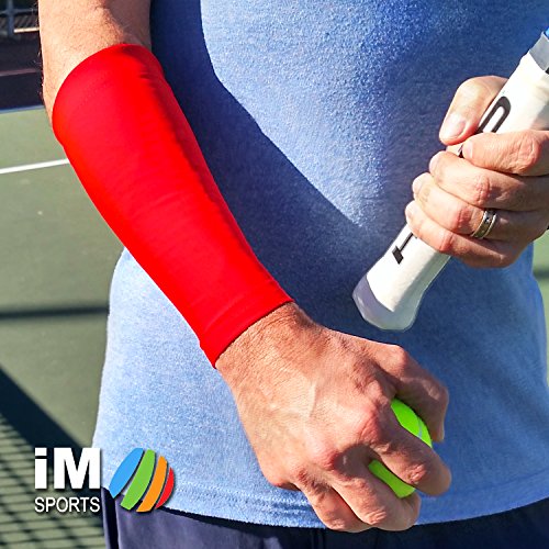 DROP SHOT Tennis Forearm Compression Sleeves + No Logos + U.S. Made - (single tennis forearm sleeve) - size: X-Small-Small