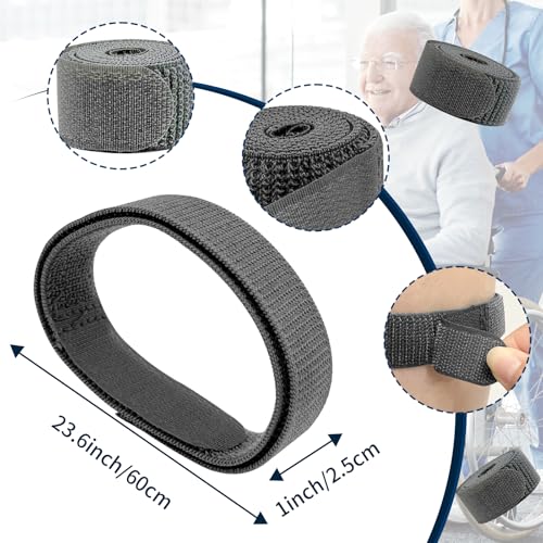 4 Packs Leg Bag Straps(Gray), Urine Drainage Bag Strap Catheter Leg Bag Straps with Soft Elastic Fabric Comfortable Silicone Grips for Men Women Urine Tube Fix Device Supplies - color: Gray