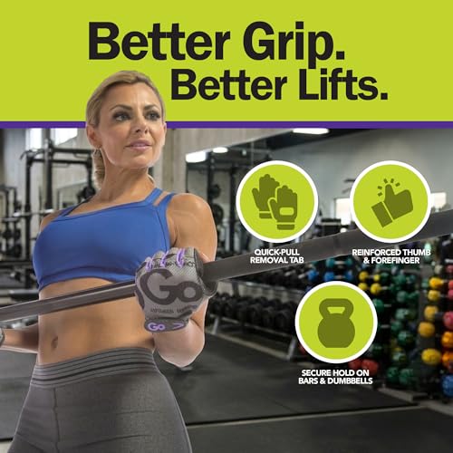GoFit GoFit GF-WGTC-PPL Women's Pro Trainer Gloves
