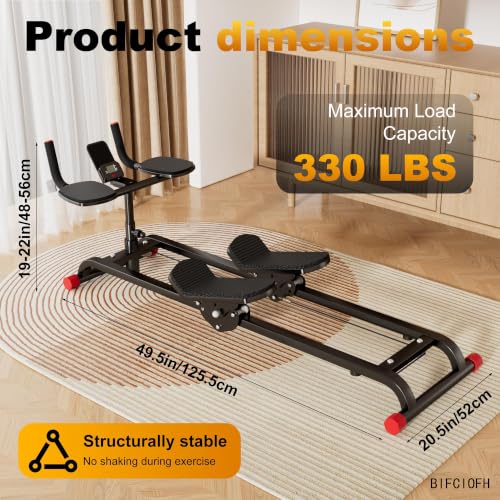 Spine Twist and Stretch Trainer Abdominal Machine for Home Gym Workout | Crawler with Counter for Muscle Training and Leg Stretching and Core Activation