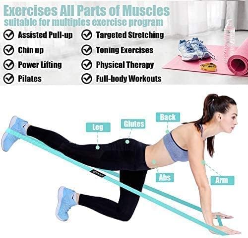 Long Resistance Bands for Working Out Women, Fabric Resistance Band, Stretch Bands for Exercise Bands Resistance Bands Set for Physical Therapy, Elastic Bands for Exercise - color: Mint/Pink/Violet
