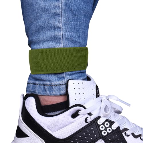 Wisdompro Cowboy Boot Straps, 1 Pair Ankle Bands Blousing Garter Blousers Lasso Pant Leg Clip Jeans Wrap for Biking, Fishing - color: Army Green 12 Inches, size: 12''