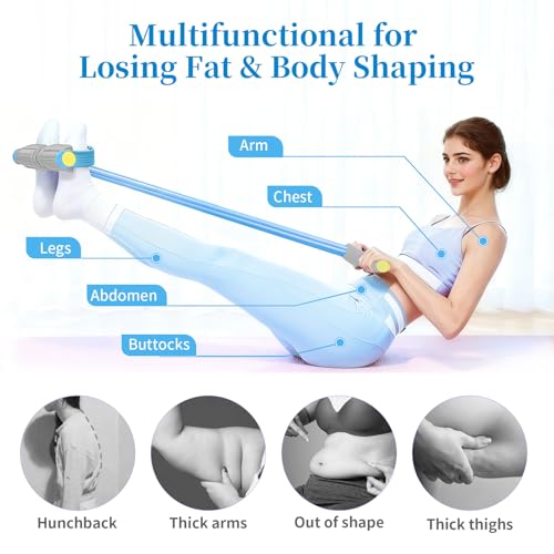 Pedal Resistance Bands with Handles, Durable 6-Tubes Multifunction Pedal Resistance Band, Natural Rubber Foot Pedal Resistance Bands, Fitness Resistance Bands for Abdomen, Waist, Arm, Leg - color: Blue