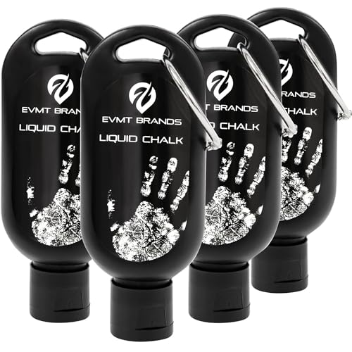 EVMT Brands Liquid Chalk, Mess Free Gym Chalk for Weightlifting, Gymnastics, Rock Climbing, Dancing. Sweat Resistant and Long Lasting for Stronger Grip. - color: A2-4pk Cl