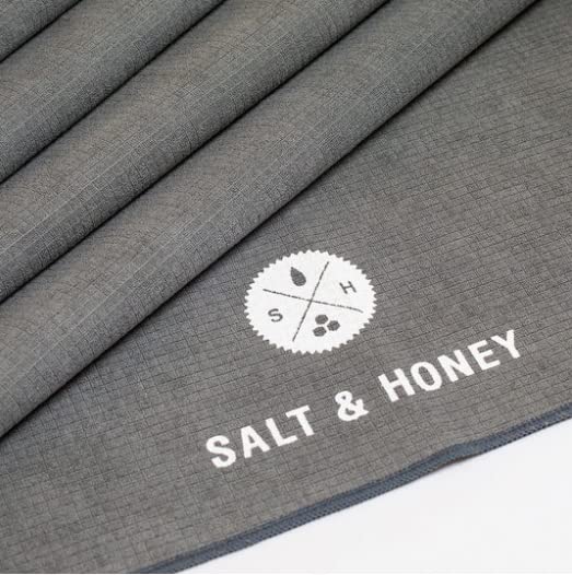 Non-Slip Yoga Pilates Mat Towel | Gray 72" x 25"