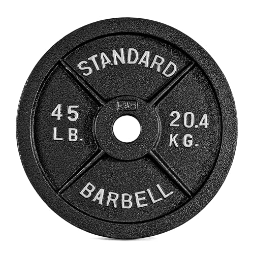 CAP Barbell 2-Inch Olympic Weight Plate | Multiple Options - size: 45 lb - Single, style: Classic - Black