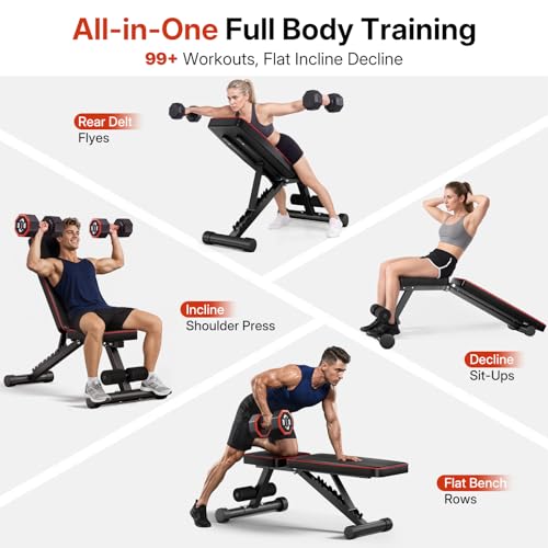 Adjustable/Foldable Weight Bench, 660LBS Home Gym Workout Bench Lifting Sit-up Exercise Bench for Bench Press - color: BLACK -3