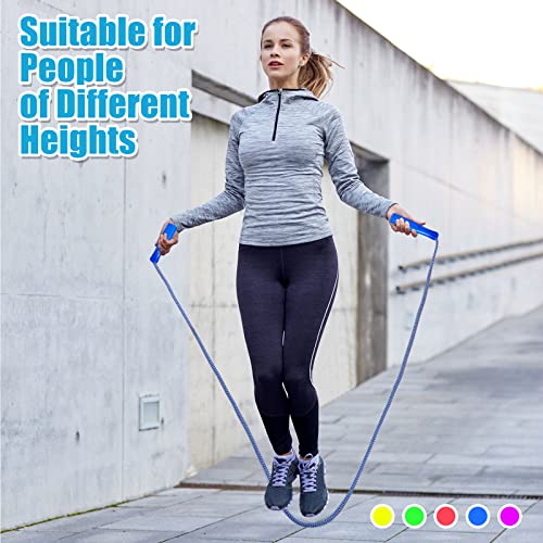 Honoson 100 Pcs Rainbow Jump Rope Bulk Gift for Kids 7.8ft Nylon Stripe Ropes with Handle Adjustable Colorful Party Favor Operation Christmas Item Gift Boxes Outdoor Exercise Fitness (Multicolor) - color: Multicolor