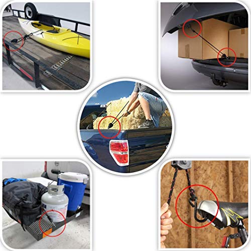 Heavy Duty Ratchet Tie Down Straps with Safety Hooks, Cargo Ratchet Straps for Kayak, Canoe, Truck, Trailer, Motorcycle, Grow Lights & Camping Gear, Securing Straps with Easy Release Ratchet Tightener - color: Black Red 2 Pairs