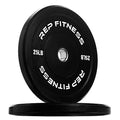 REP Fitness Rubber Bumper Plates, 5Lb to 370 lb Set Pairs, Olympic Standard Weights, Shock Absorbing Low Bounce Design, For Home Gyms, Fitness Centers, Strength Workouts, Barbell Use - style: 25 LB Pair