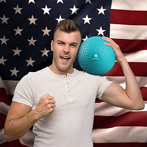 Yes4All Upgraded Fitness Slam Medicine Ball Triangle 30lbs for Exercise, Strength, Power Workout | Workout Ball | Weighted Ball | Exercise Ball | Trendy Teal - color: Trendy teal, style: F. 30lbs