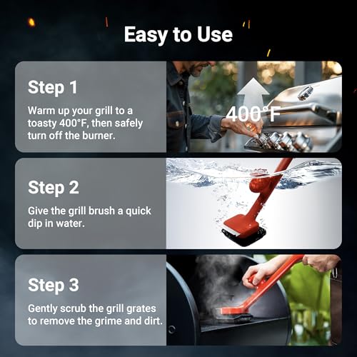 ThermoMaven BQ03 Grill Brush Replaceable Cleaning Head, Safe Bristle-Free BBQ Cleaning Tool, Barbecue Grill Cleaner, 6 Pcs Refill, Only for BQ03 - size: Black 6pcs-Large