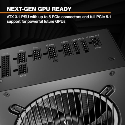 be quiet! Pure Power 13 M 1200W Power Supply, 80 Plus® Gold Certification, ATX 3.1 PSU, Support for PCIe 5.1 GPUs, semi-Passive 120mm be quiet! Fan, LLC Technology, Single Rail, for Overclocked GPUs - size: 1200W, style: 13 M (2025)