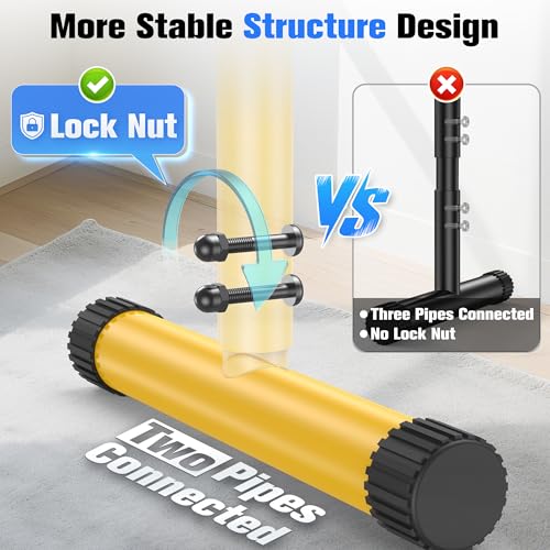 Sportsroyals Adjustable Dip Bar Station, Heavy Duty Parallette & Parallel Bars, 400LBS Stable Dip Stands for Home Gym, Calisthenics & Upper Body Workout Equipment - color: yellow