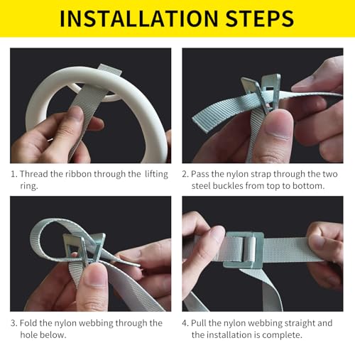 DONIUZ Gymnastic Rings, Both for Adults and Kids, Adjustable Strap Strength Home Exercise Gym Rings for Strength/Physical Training, Indoor Gym Anti -Slip Surface Design Rings