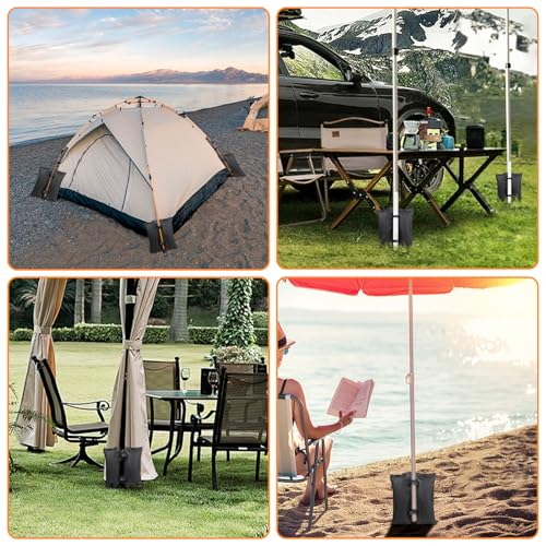 Canopy Weight Bags,4 Pack Heavy Duty Sand Pouch for Outdoor Gazebo Instant Shelter Pergola Tent,Empty Windproof Stabilizer Foot Weights - size: 13''x14''(4pcs)