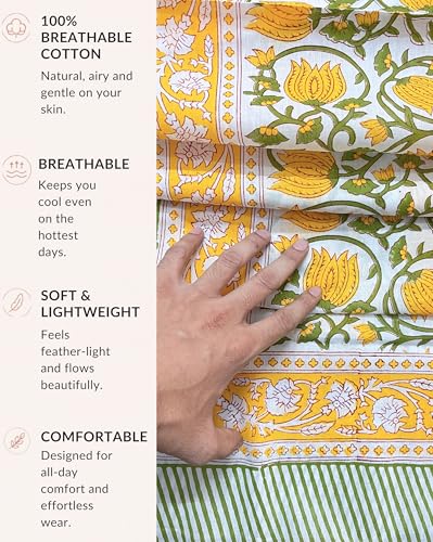 Beach Cover Ups for Women, Cotton Sarong Wrap Pareo | 100% Cotton Sarong Wraps For Women, 73 x 44 In. Pareo Beach Wrap, Bikini Cover Up, Bathing Suit Cover Up, Resort Wear - color: Python Yellow