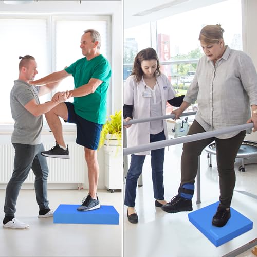 Balance Pad 19.8 * 15.7 * 2.4",XL Balance Pad for Physical Therapy,Extra Large Foam Balance Board Stability Pad for Rehabilitation Core Training Stretching Mobility - color: Blue-XL(19.8*15.7*2.4")