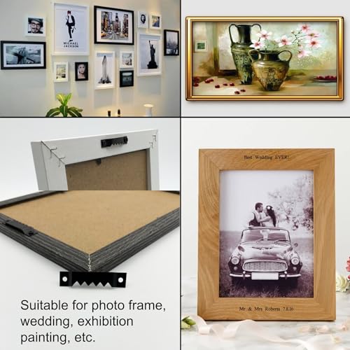 30 Pack Large Heavy and 30 Pack Small Sawtooth Picture Hangers Steel Picture Hangers with Screws Picture Hang Solutions, for Hanging Clock Paintings Artwork Picture Frame Hook Photos (Black) - color: Mix Black -60 Pack