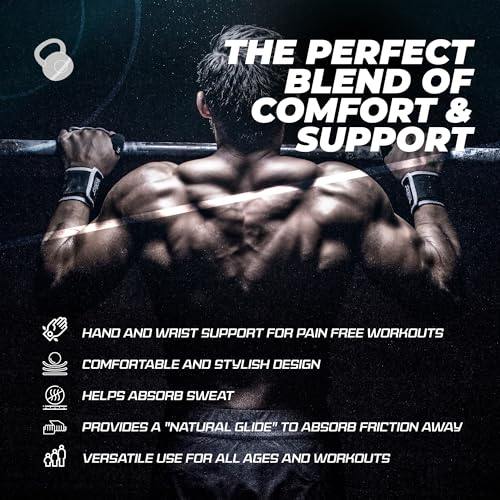 JerkFit WODies Gymnastics & Weightlifting Grips with Wrist Wraps – 3 Hole Versatile Gym Gloves for Pull Ups, Gym Training & Cross Training – Hand Grips Palm Protector for Men & Women - color: Grey Camo, size: XLarge 4.75”- 5.25”