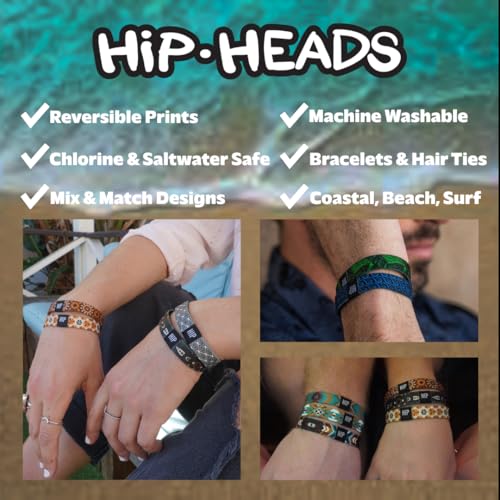 Thick Hair Ties for Men, Durable Hair Bands, Non-Slip, Stylish & Versatile Bracelet, Waterproof Bracelets & Summer Bracelets for Surf, Beach & Everyday Wear (Totally Tropical Flowers) - color: Totally Tropical Flowers